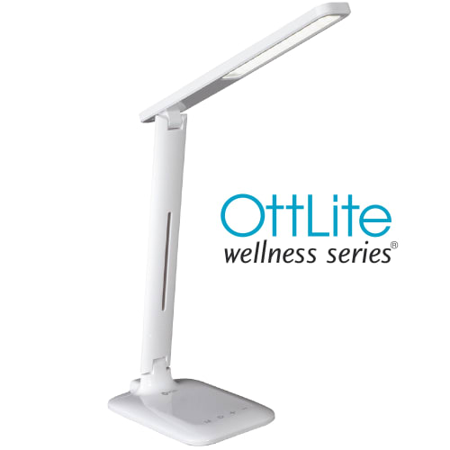 OttLite Wellness Series Slimline LED Desk Lamp, White